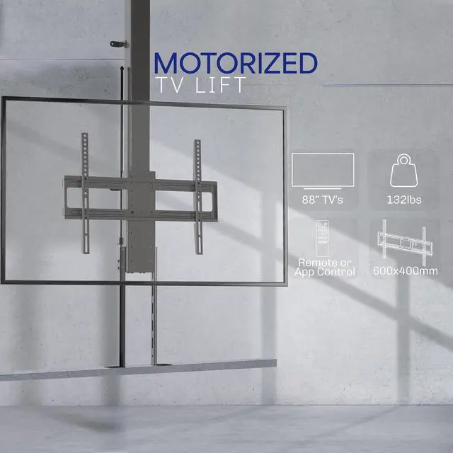 Alt view image 4 of 7 - VIVO Motorized Large TV Mount with Remote Control, (MOUNT-E-DN88)