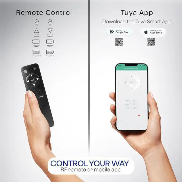 Alt view image 7 of 7 - VIVO Motorized Large TV Mount with Remote Control, (MOUNT-E-DN88)