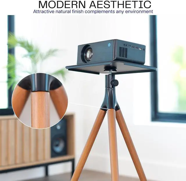 Alt view image 6 of 7 - VIVO Dark Walnut Easel Studio Projector Stand