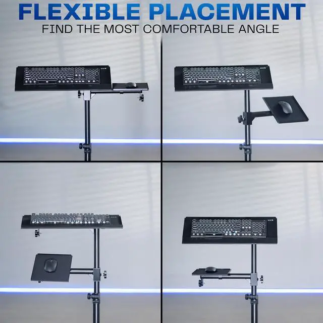 Alt view image 7 of 7 - VIVO Pneumatic Dual Ultrawide Computer Monitor Desk Mount with Extension Pole