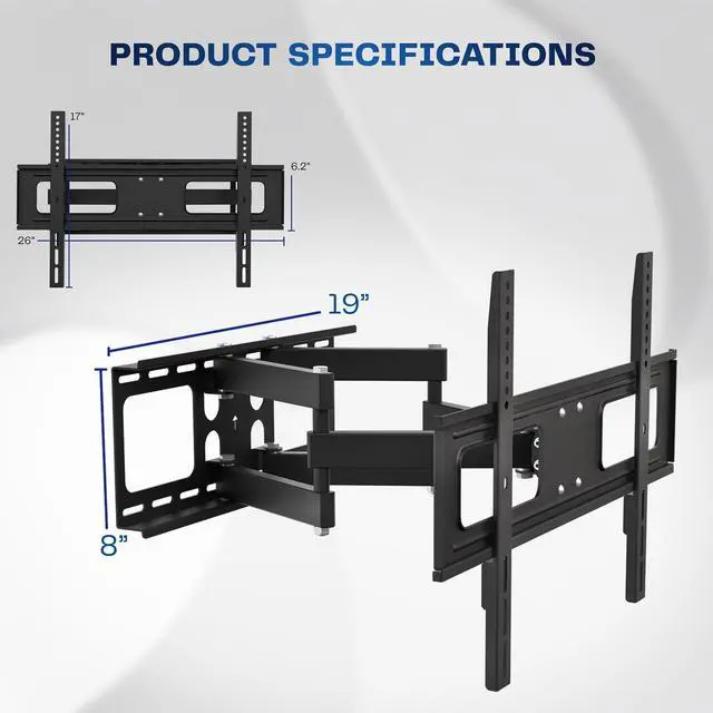 Alt view image 3 of 7 - VIVO Outdoor Full Motion 37 to 80 TV Screen Wall Mount