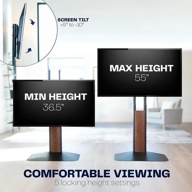 Alt view image 6 of 7 - VIVO Japanese Style 32 to 85 TV Screen Stand