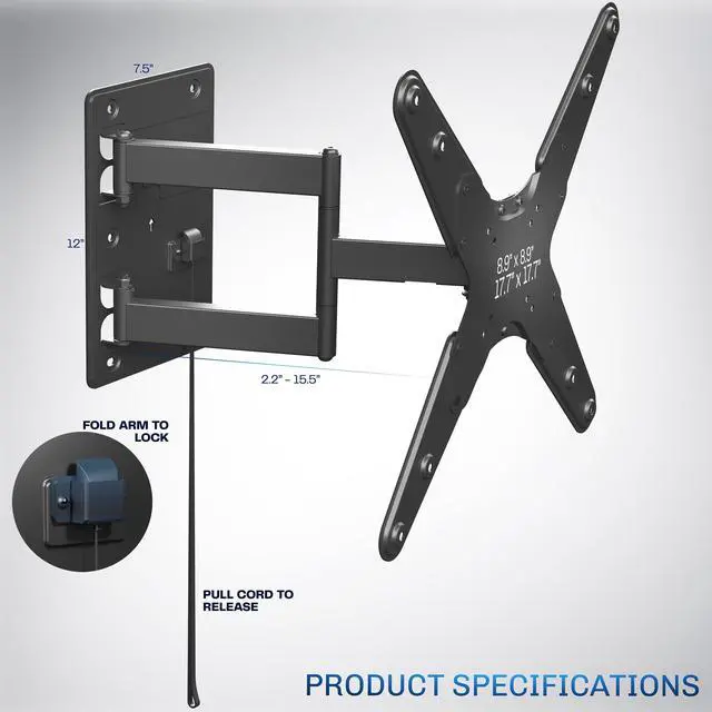Alt view image 3 of 7 - VIVO Locking RV 23" to 55" TV Screen Mount with Articulating Arm