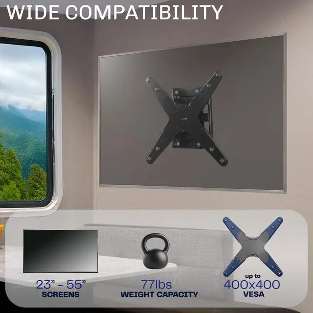 Alt view image 6 of 7 - VIVO Locking RV 23" to 55" TV Screen Mount with Articulating Arm