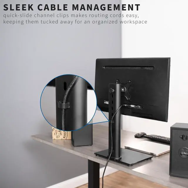 Alt view image 5 of 7 - VIVO Single Ultrawide Monitor Freestanding Mount, Adjustable Rotating Stand, Fits 1 Screen up to 38" (STAND-V101J)