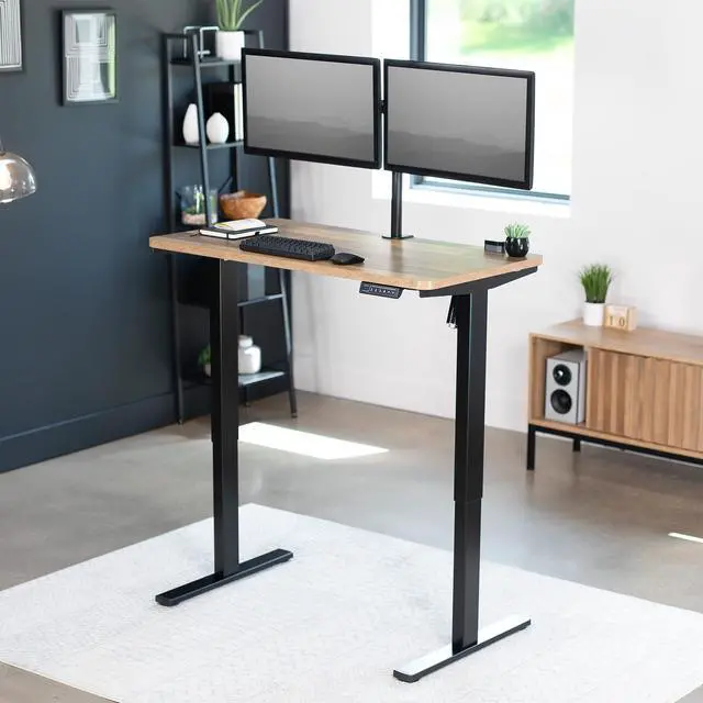Alt view image 2 of 7 - VIVO Reclaimed Wood 43 x 24 inch Universal Solid One-Piece Table Top for Standard & Sit Stand Desk Frames (DESK-TOP43P)