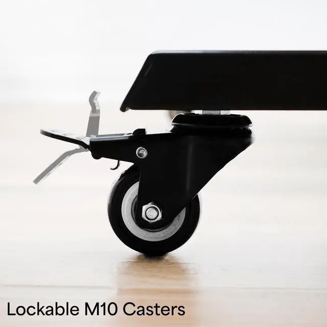 Alt view image 6 of 7 - VIVO 2 inch M10 Threaded Locking Caster Wheels (Set of 4) for TV Carts, Desk Frames, and More (PT-DK-020C)