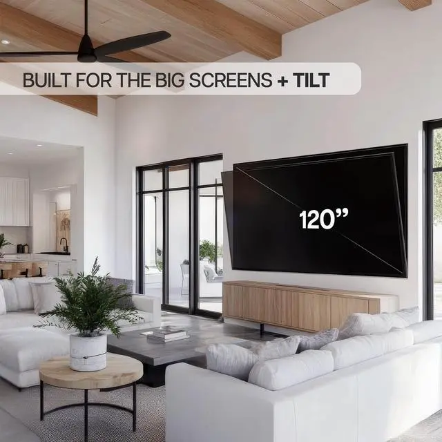 Alt view image 2 of 7 - VIVO Heavy Duty Tilting TV Wall Mount for up to 120" Curved and Flat Screens
