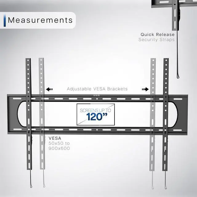 Alt view image 4 of 7 - VIVO Heavy Duty TV Wall Mount for 60 to 120 inch Screens, Max VESA 900x600mm