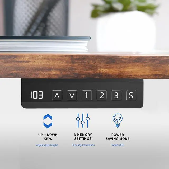 Alt view image 5 of 7 - VIVO White Dual Motor Electric Standing Desk Frame, Cable Management, Height Adjustable, Memory Controller (DESK-V103EW)