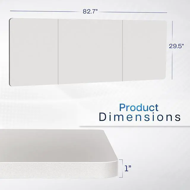 Alt view image 2 of 7 - VIVO White 83 x 30 inch Universal Table Top for Sit to Stand Desk Frames