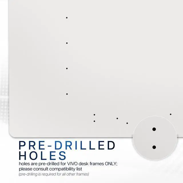 Alt view image 5 of 7 - VIVO White 83 x 30 inch Universal Table Top for Sit to Stand Desk Frames