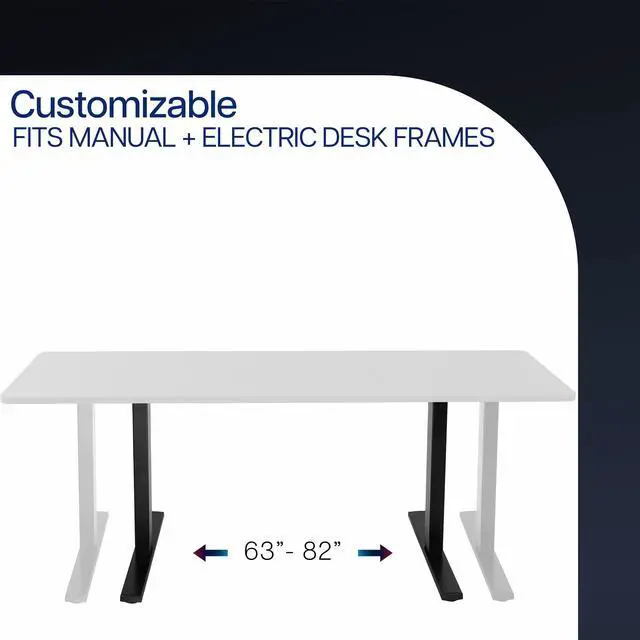 Alt view image 3 of 7 - VIVO White 83 x 30 inch Universal Table Top for Sit to Stand Desk Frames