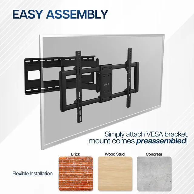 Alt view image 7 of 7 - VIVO Heavy Duty Full Motion 43" to 85" TV Wall Mount