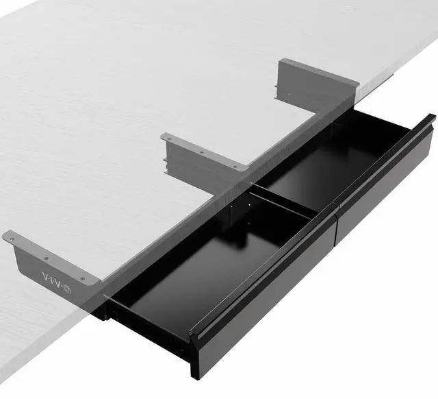 Main image of VIVO Black Pull Out 32" Under Desk Dual Storage Drawers