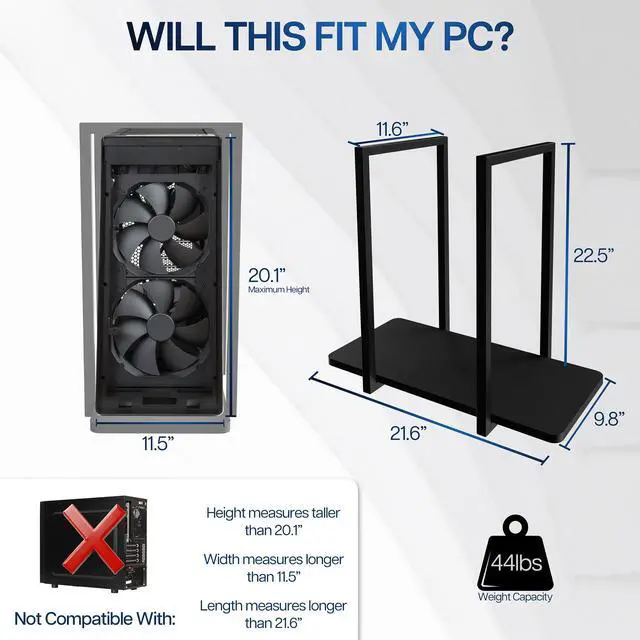 Alt view image 3 of 7 - VIVO Large Under Desk PC Shelf Mount