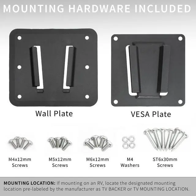 Alt view image 4 of 8 - VIVO Sturdy Plastic Polymer RV TV Mount, VESA 100x100mm Mounting Pattern