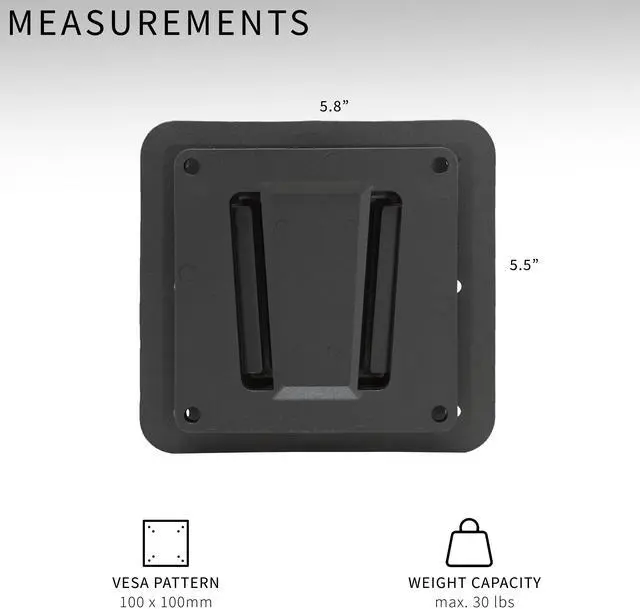Alt view image 6 of 8 - VIVO Sturdy Plastic Polymer RV TV Mount, VESA 100x100mm Mounting Pattern