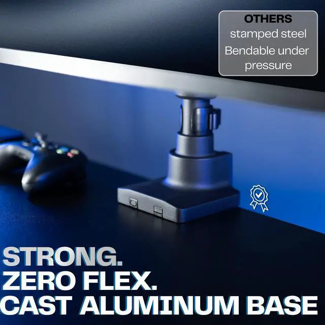 Alt view image 6 of 7 - VIVO Pneumatic Arm Single Ultrawide Monitor Desk Mount for Computer Screens to 49"