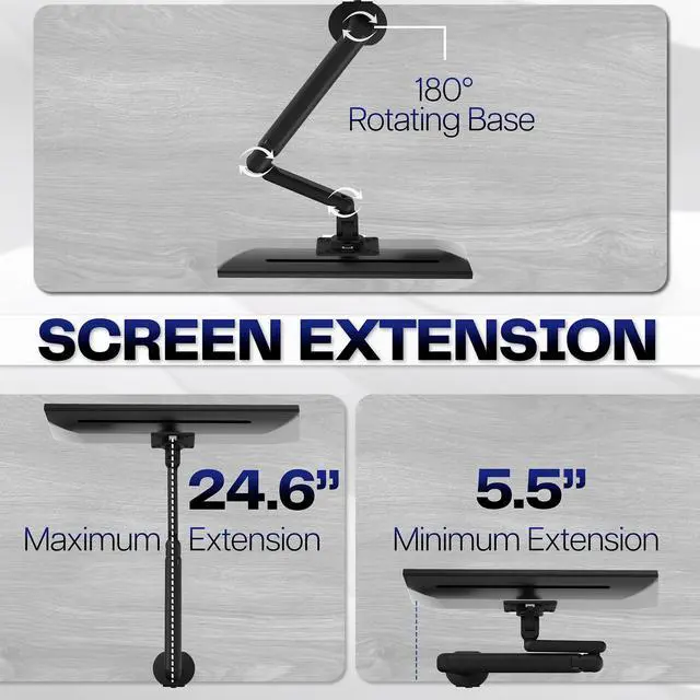 Alt view image 7 of 7 - VIVO Mechanical Arm Single Ultrawide Monitor Desk Mount, Fits up to 35" Screens