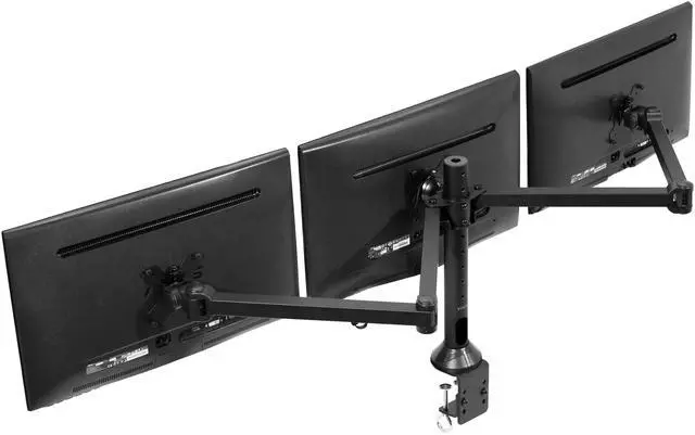 Alt view image 13 of 17 - VIVO Triple Monitor Desk Mount, Heavy Duty Stand, Computer Screens up to 32"