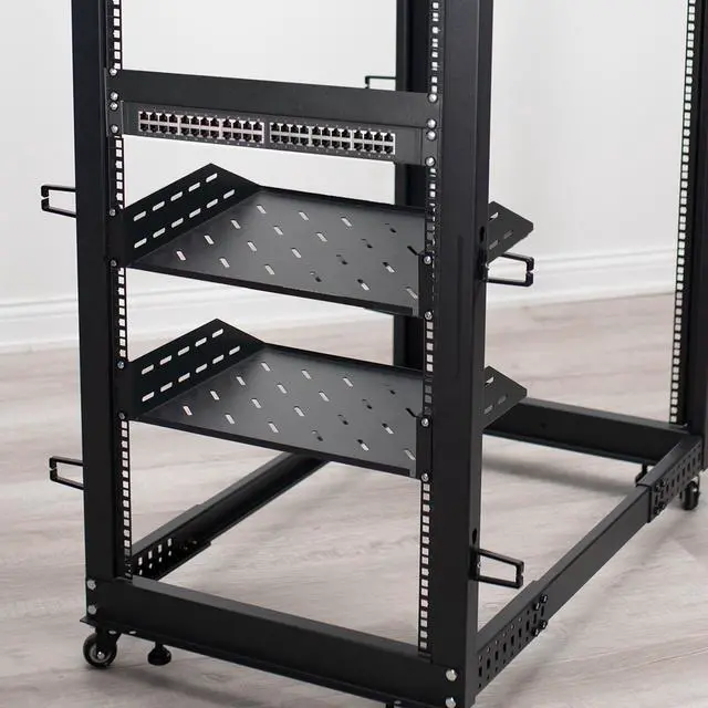Alt view image 7 of 7 - VIVO 42U Open Frame Adjustable Server Rack, 4 Post Mobile Data Holder