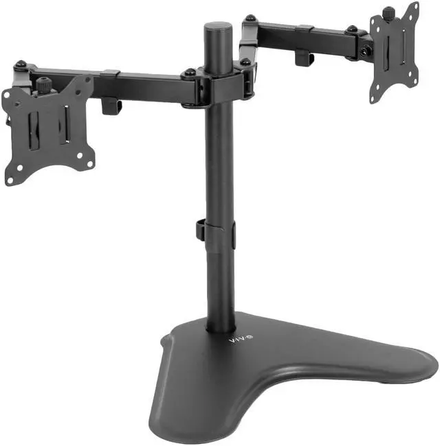 Main image of VIVO Full Motion Dual Monitor Free-Standing Desk Stand VESA Mount Double Joints | Holds 13" to 30" Screens (STAND-V102F)
