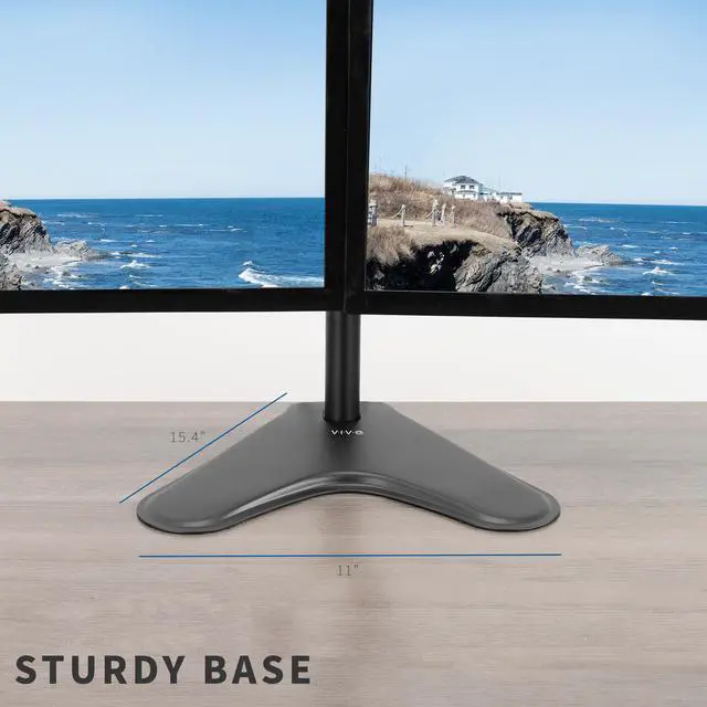 Alt view image 6 of 8 - VIVO Full Motion Dual Monitor Free-Standing Desk Stand VESA Mount Double Joints | Holds 13" to 30" Screens (STAND-V102F)