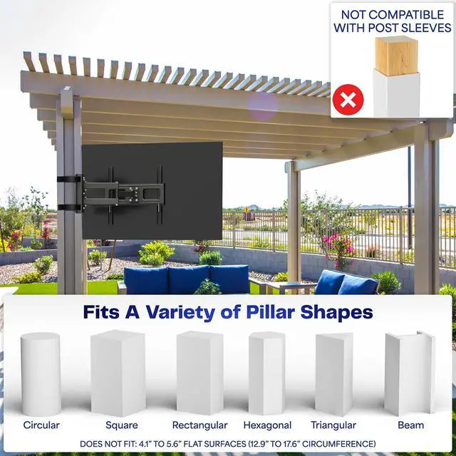 Alt view image 2 of 7 - VIVO Outdoor Full Motion 32 to 70 Gazebo TV Mount