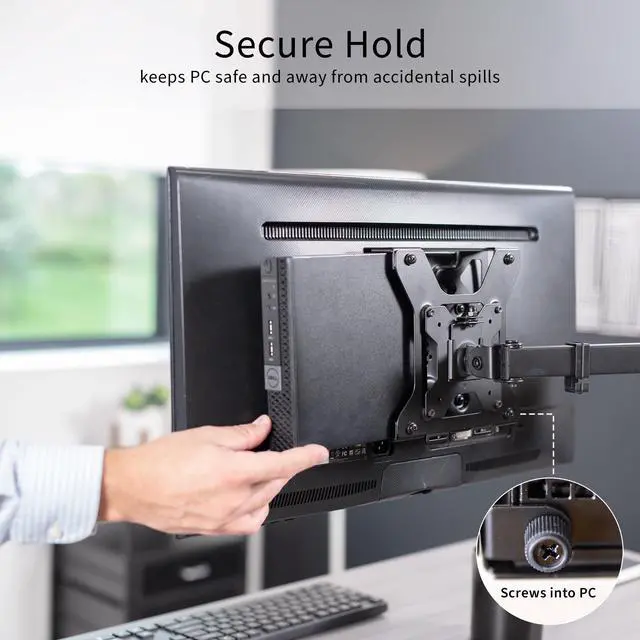 Alt view image 5 of 7 - VIVO Behind Monitor VESA Mount Designed for Dell OptiPlex Micro CPU