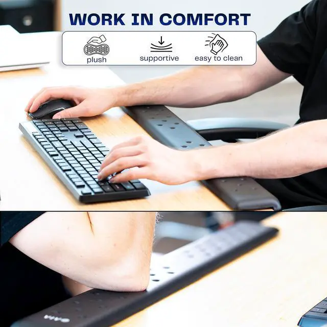 Alt view image 2 of 7 - VIVO Black 30 Wrist Pad for Desk