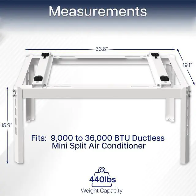 Alt view image 4 of 7 - VIVO Mini Split Ground Stand, STAND-MSAC1