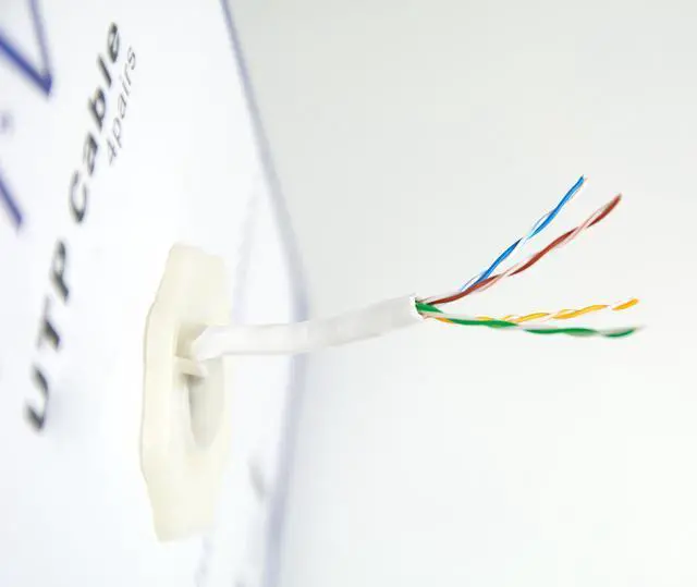 Alt view image 3 of 8 - Vivo 250Ft Bulk Cat6  Full Copper Ethernet Cable  23 Awg  Utp Pull Box  Cat-6 Wire  Indoor  Network Installations  White  Cable-V016W