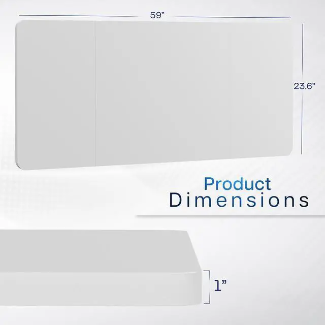 Alt view image 2 of 7 - VIVO White 60 x 24 inch Universal Table Top for Sit to Stand Desk Frames