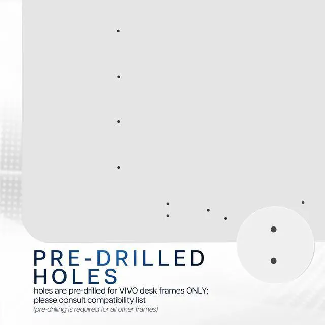 Alt view image 5 of 7 - VIVO White 60 x 24 inch Universal Table Top for Sit to Stand Desk Frames