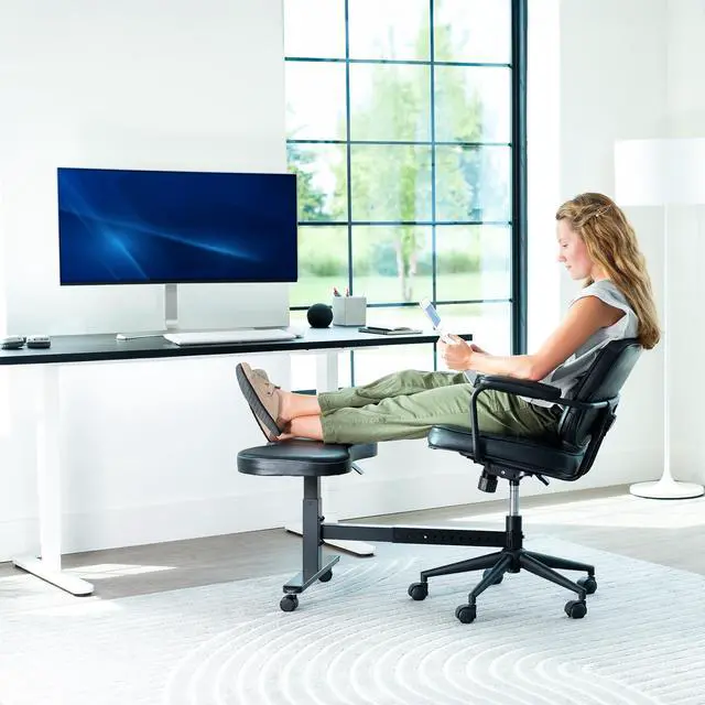Alt view image 6 of 7 - VIVO Height Adjustable Retrofit Footrest for Office Chair