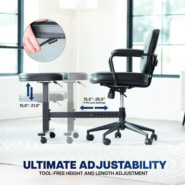 Alt view image 4 of 7 - VIVO Height Adjustable Retrofit Footrest for Office Chair