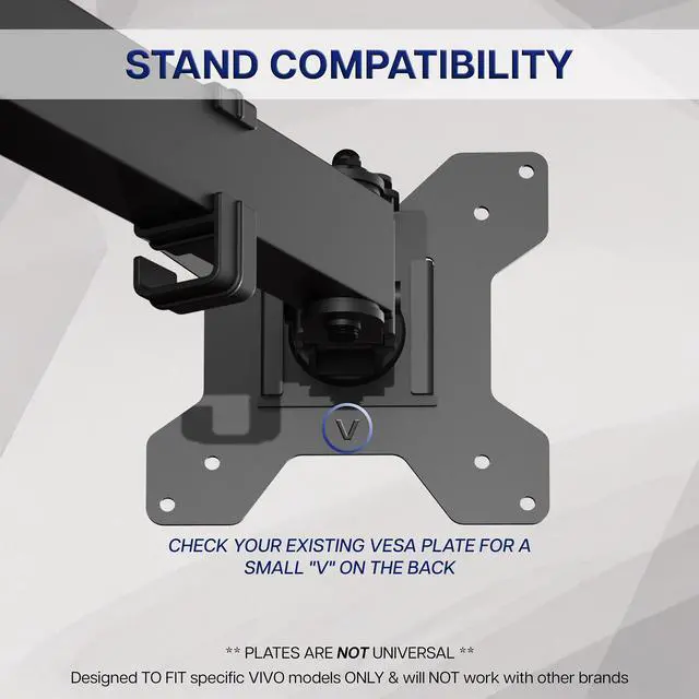 Alt view image 3 of 5 - VIVO Steel VESA Bracket 75x75 and 100x100 Mounting for Computer Monitors
