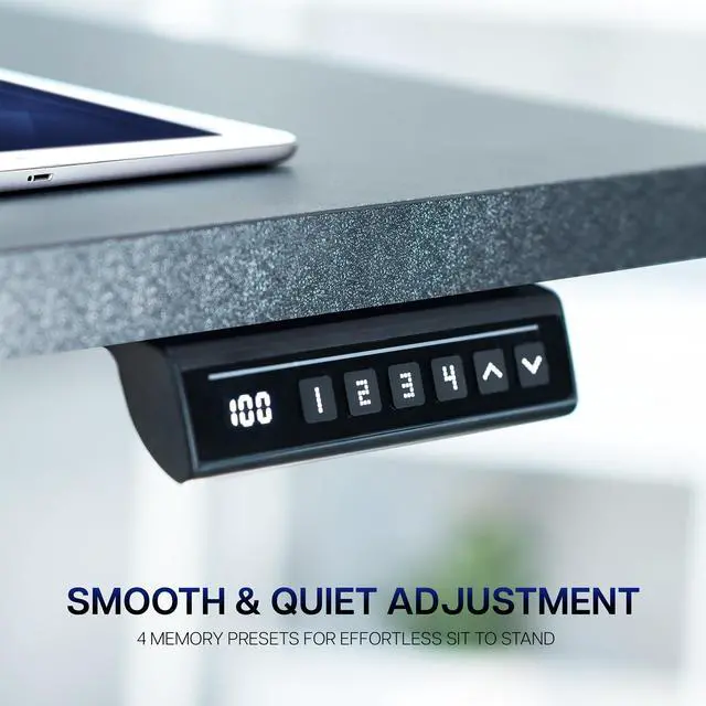 Alt view image 6 of 7 - VIVO Gray Medium Electric Single Motor Corner Desk Frame