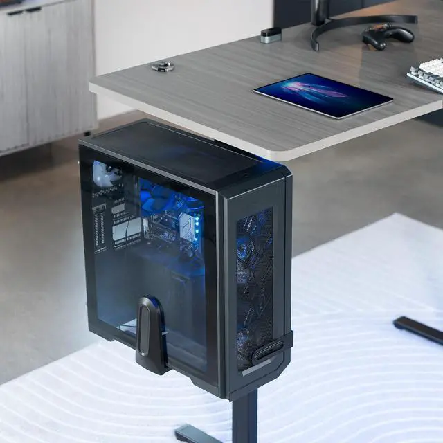 Alt view image 6 of 7 - VIVO Adjustable Under Desk Large PC and Wall Mount, Computer Case CPU Holder