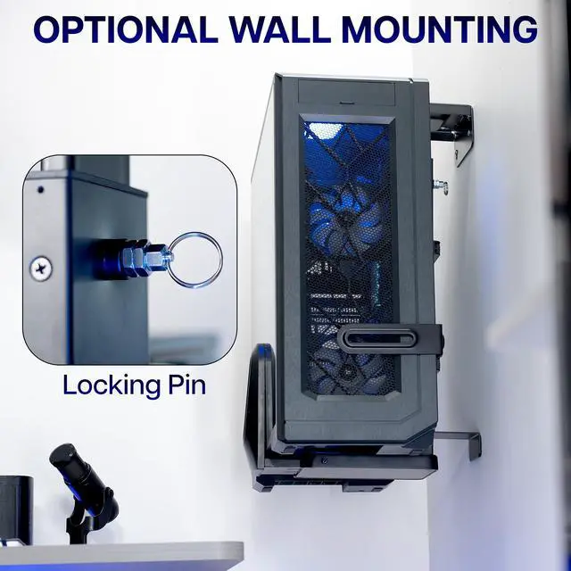 Alt view image 7 of 7 - VIVO Adjustable Under Desk Large PC and Wall Mount, Computer Case CPU Holder