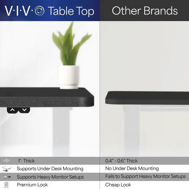 Alt view image 7 of 7 - VIVO Electric 60 x 24 Stand Up Desk | Light Wood Table Top, White Frame
