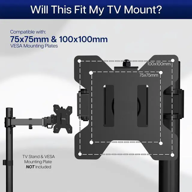 Alt view image 6 of 7 - VIVO Adapter VESA Mount Kit for Monitor Screen 75mm & 100mm mounting bracket