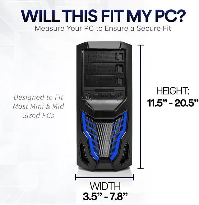 Alt view image 3 of 7 - VIVO Under-Desk and Wall PC Mount, Computer Case Holder with Spacer Bracket