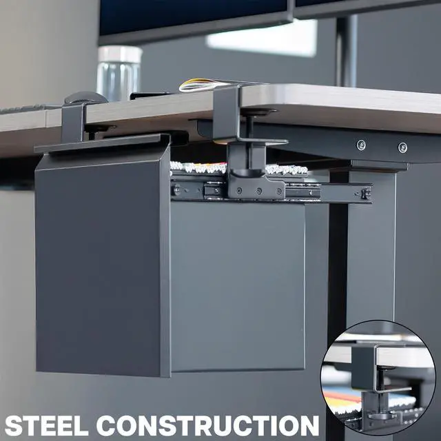 Alt view image 4 of 7 - VIVO Black Clamp-on Filing Cabinet, Large Storage Drawer for Letter Size Files