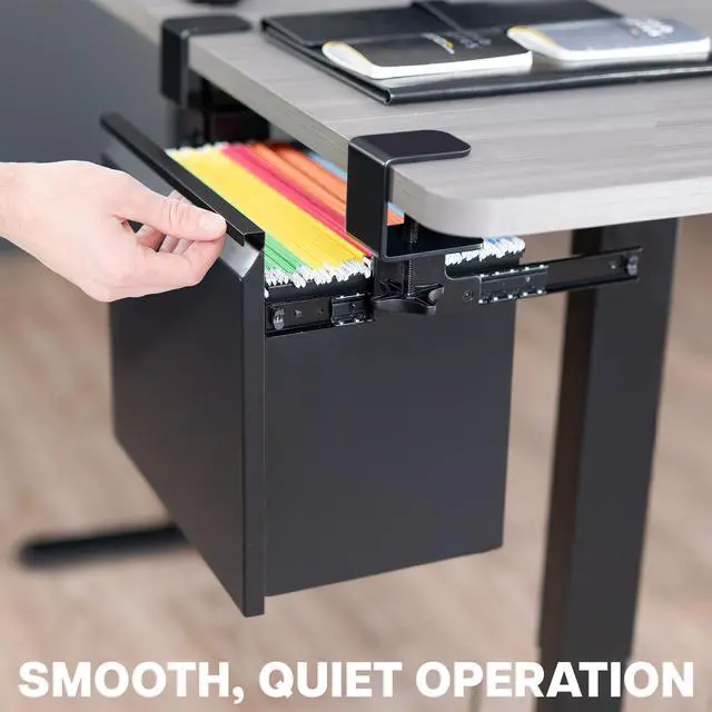 Alt view image 5 of 7 - VIVO Black Clamp-on Filing Cabinet, Large Storage Drawer for Letter Size Files