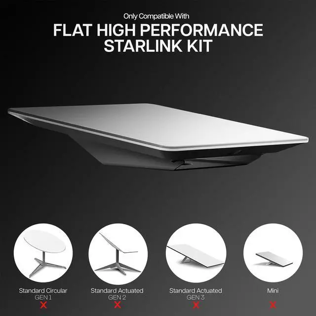 Alt view image 6 of 7 - VIVO Pole Adapter Designed for Starlink