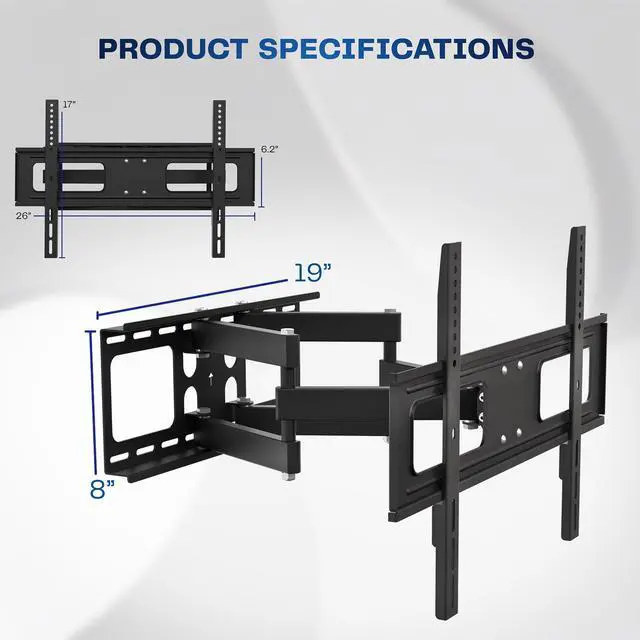 Alt view image 3 of 7 - VIVO Outdoor Full Motion 37 to 80 TV Screen Wall Mount