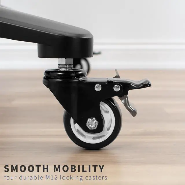 Alt view image 5 of 7 - VIVO Aluminum Ultra Heavy Duty 32" to 120" TV Cart, Mobile Large Screen TV Stand