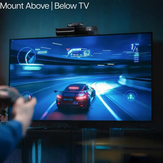 Alt view image 5 of 7 - VIVO Floating Wall Mount 14" Tempered Glass Shelf for DVD Player, Game System, Audio